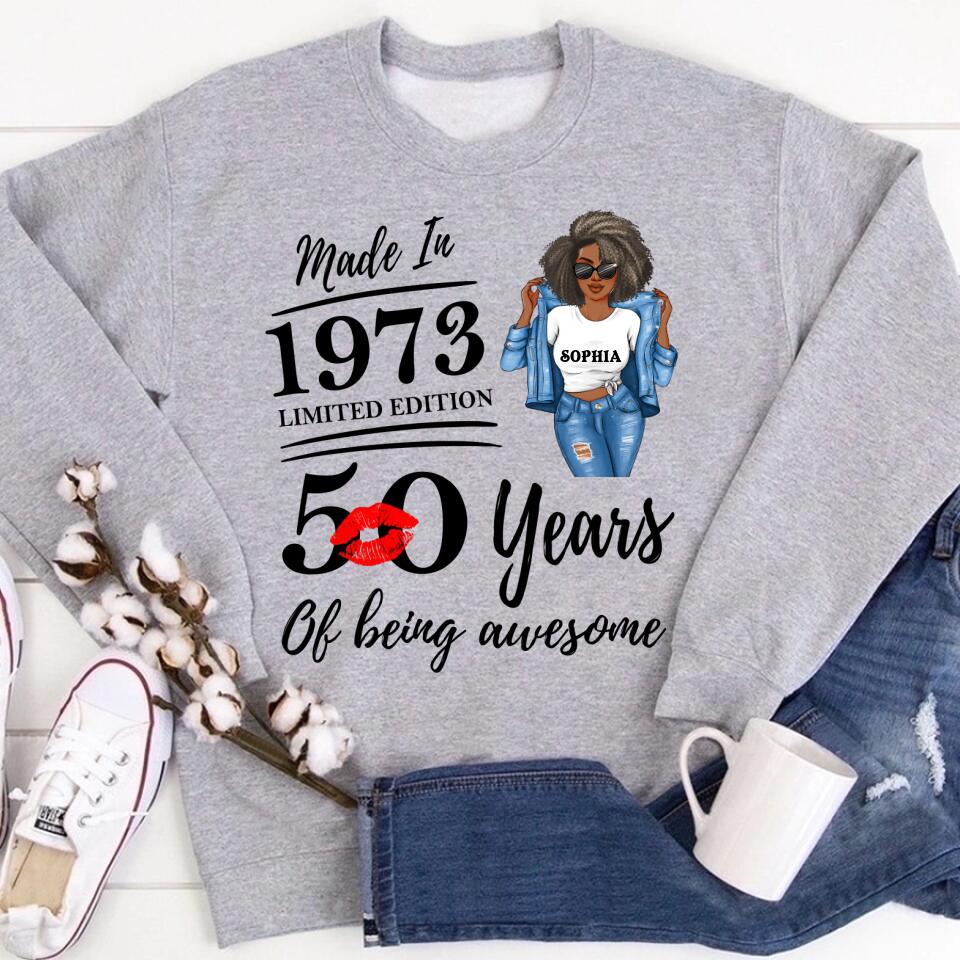 50th Birthday Shirts, Custom Birthday Shirts, Turning 50 Shirt, Gifts For Women Turning 50, 50 And Fabulous Shirt, 1973 Shirt