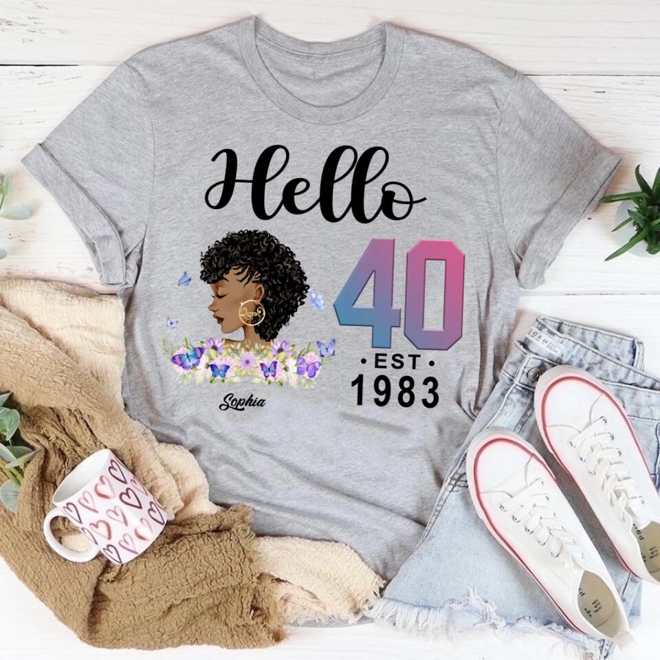 Chapter 40, Fabulous Since 1983 40th Birthday Unique T Shirt For Woman, Custom Birthday Shirt, Her Gifts For 40 Years Old , Turning 40 Birthday Cotton Shirt