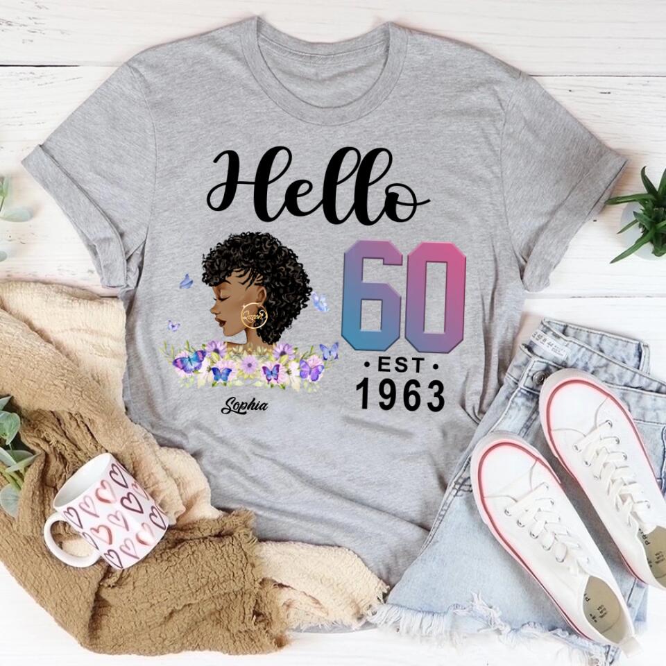 Chapter 60, Fabulous Since 1963 60th Birthday Unique T Shirt For Woman, Custom Birthday Shirt, Her Gifts For 60 Years Old , Turning 60 Birthday Cotton Shirt