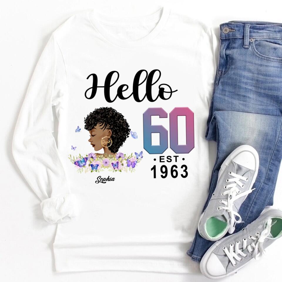 Chapter 60, Fabulous Since 1963 60th Birthday Unique T Shirt For Woman, Custom Birthday Shirt, Her Gifts For 60 Years Old , Turning 60 Birthday Cotton Shirt