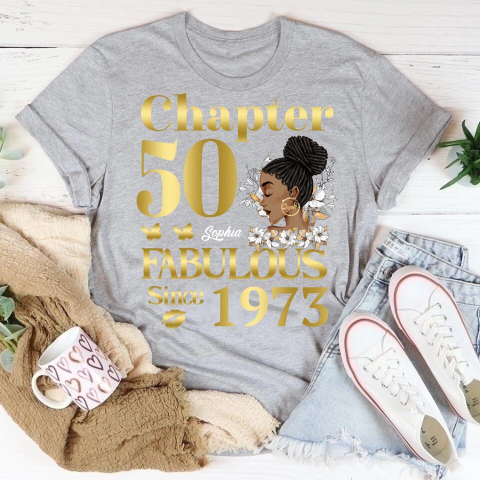 50th Birthday Shirts, Custom Birthday Shirts, Turning 50 Shirt, Gifts For Women Turning 50, 50 And Fabulous Shirt, 1973 Shirt, 50th Birthday Shirts For Her