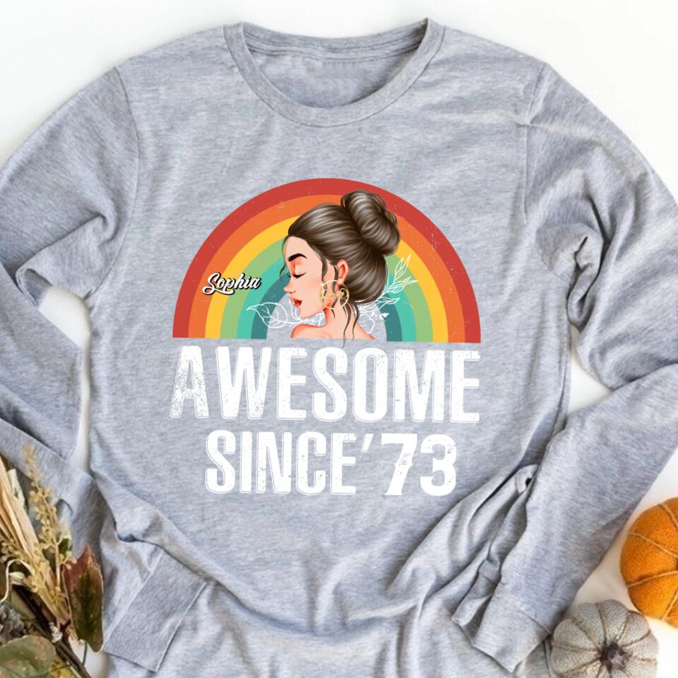 50th Birthday Shirts, Custom Birthday Shirts, Turning 50 Shirt, Gifts For Women Turning 50, 50 And Fabulous Shirt, 1973 Shirt