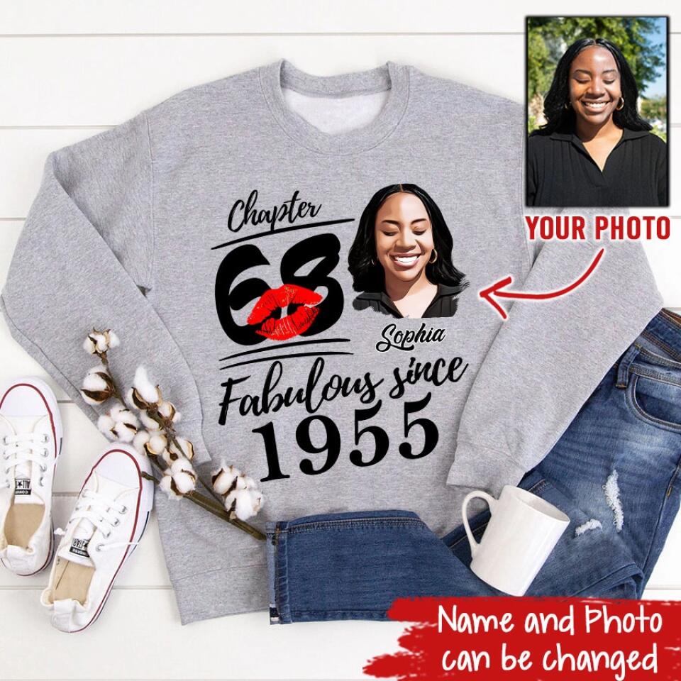 68th Birthday Shirts, Custom Birthday Shirts, Turning 68 Shirt, Gifts For Women Turning 68, 68 And Fabulous Shirt, 1955 Shirt, 68th Birthday Shirts For Her