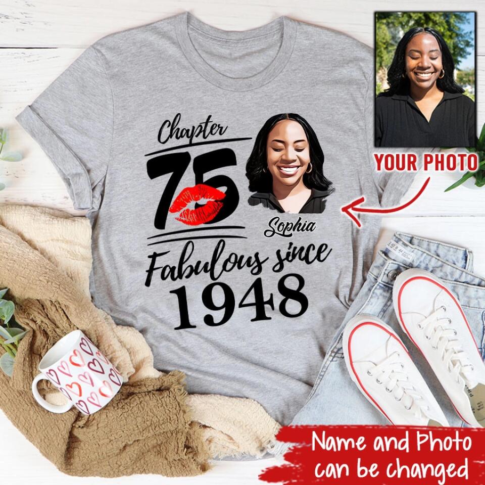 75th Birthday Shirts, Custom Birthday Shirts, Turning 75 Shirt, Gifts For Women Turning 75, 75 And Fabulous Shirt, 1948 Shirt, 75th Birthday Shirts For Her