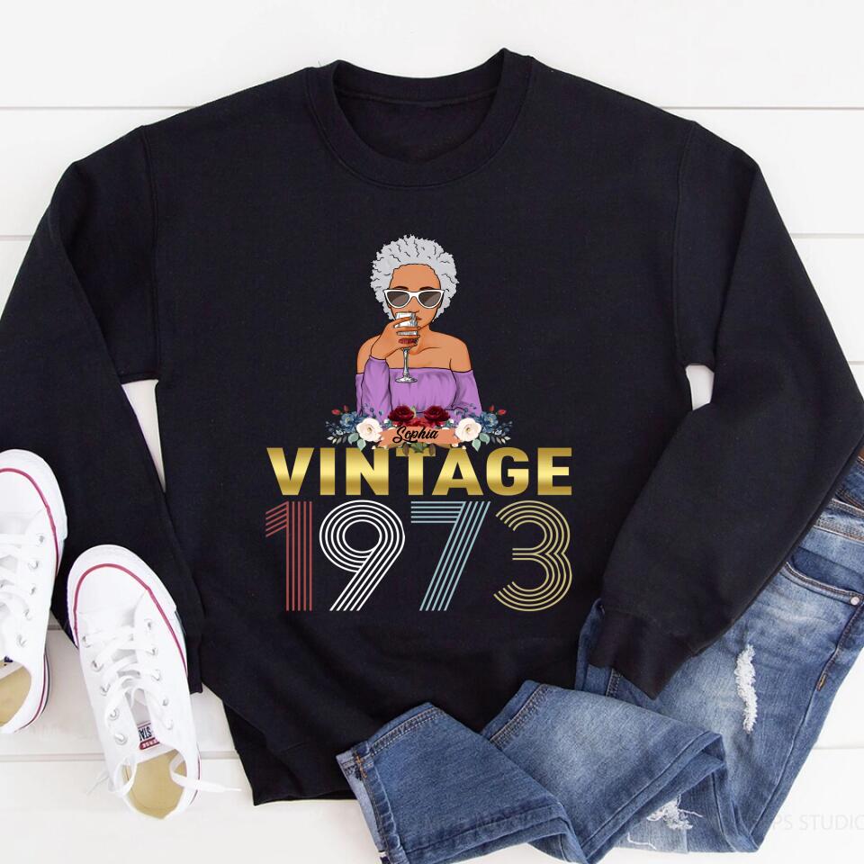 Custom Birthday Shirts, Chapter 50, Fabulous Since 1973 50th Birthday Unique T Shirt For Woman, Her Gifts For 50 Years Old, Turning 50 Birthday Cotton Shirt