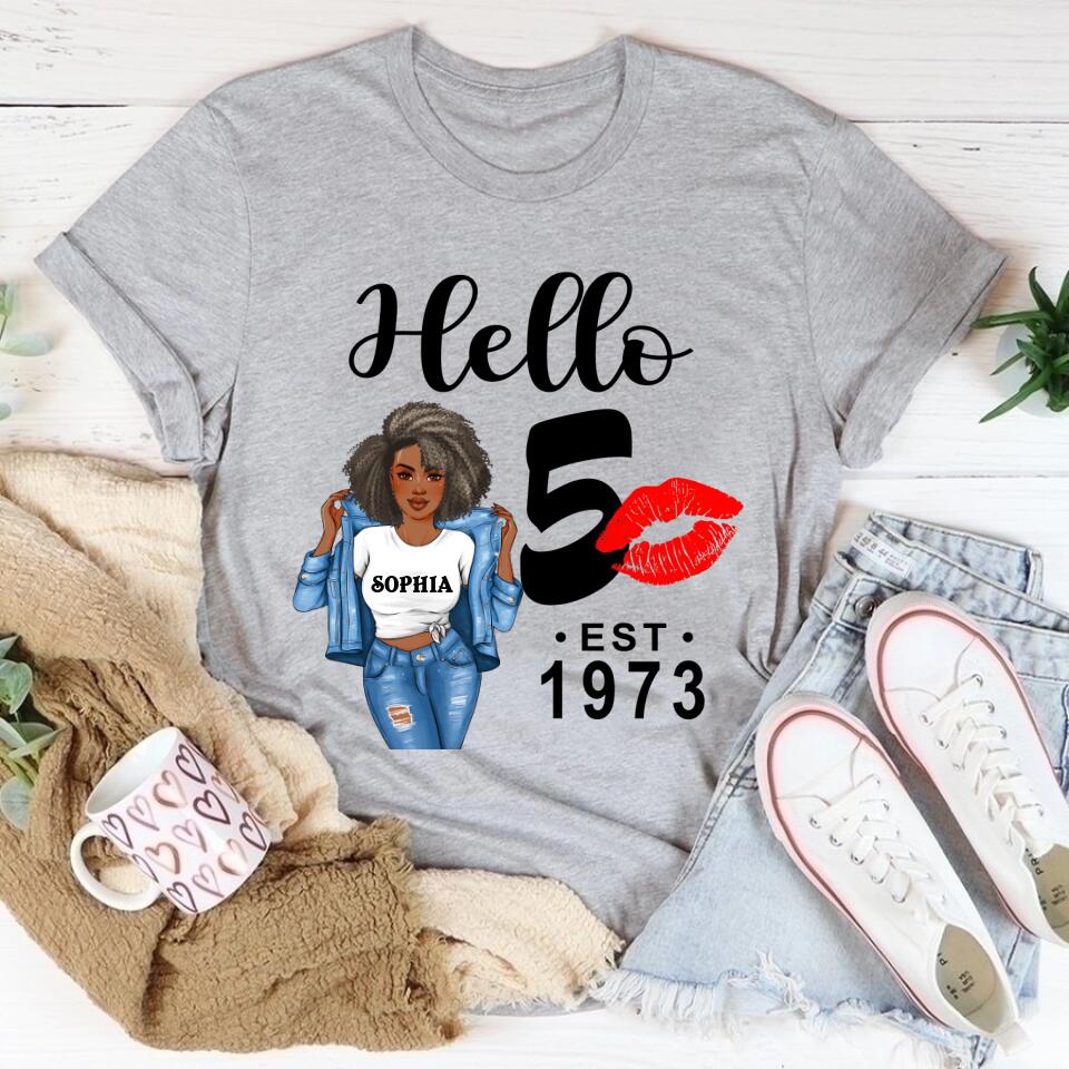 50th Birthday Shirts, Custom Birthday Shirts, Turning 50 Shirt, Gifts For Women Turning 50, 50 And Fabulous Shirt, 1973 Shirt, 50th Birthday Shirts For Her
