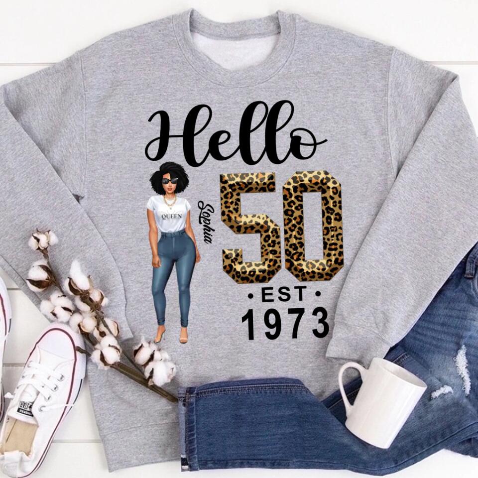 Chapter 50, Fabulous Since 1973 50th Birthday Unique T Shirt For Woman, Custom Birthday Shirt, Her Gifts For 50 Years Old , Turning 50 Birthday Cotton Shirt