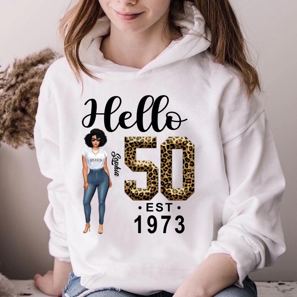 Chapter 50, Fabulous Since 1973 50th Birthday Unique T Shirt For Woman, Custom Birthday Shirt, Her Gifts For 50 Years Old , Turning 50 Birthday Cotton Shirt