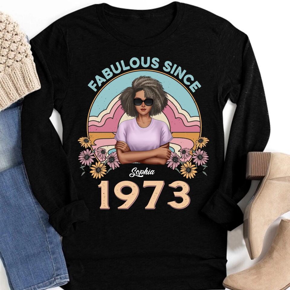 50th Birthday Shirts, Custom Birthday Shirts, Turning 50 Shirt, Gifts For Women Turning 50, 50 And Fabulous Shirt, 1973 Shirt, 50th Birthday Shirts For Her