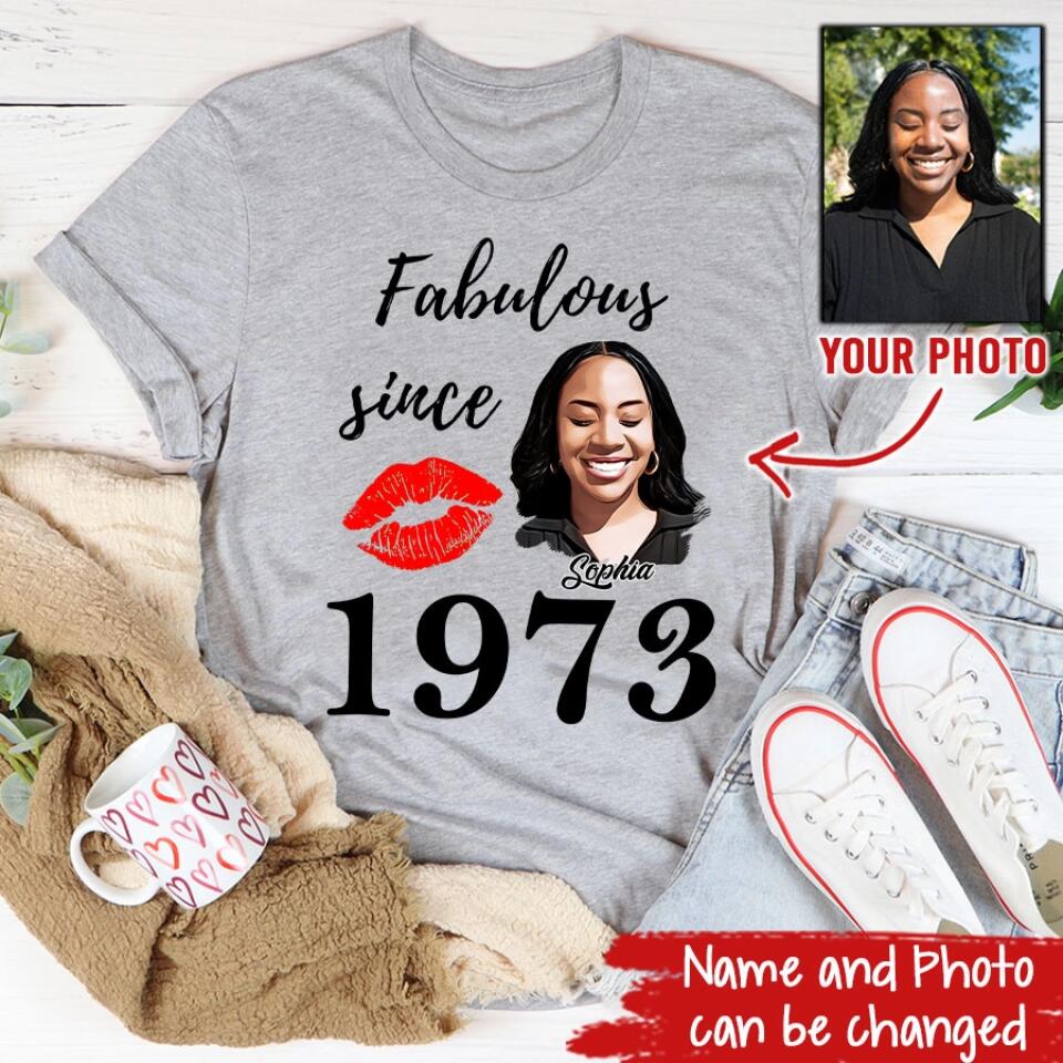 50th Birthday Shirts, Custom Birthday Shirts, Turning 50 Shirt, Gifts For Women Turning 50, 50 And Fabulous Shirt, 1973 Shirt, 50th Birthday Shirts For Her