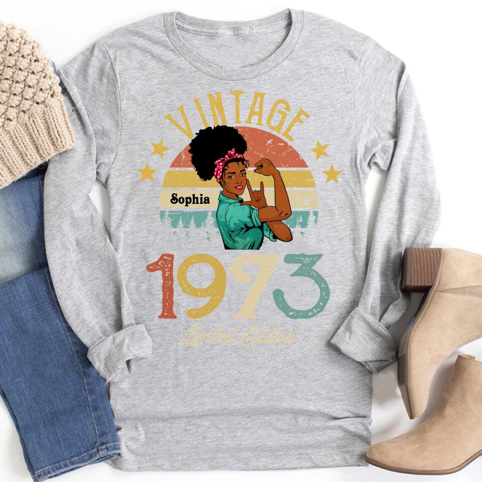 Chapter 50, Fabulous Since 1973 50th Birthday Unique T Shirt For Woman, Custom Birthday shirt, Her Gifts For 50 Years Old, Turning 50 And Fabulous Birthday Cotton Shirt