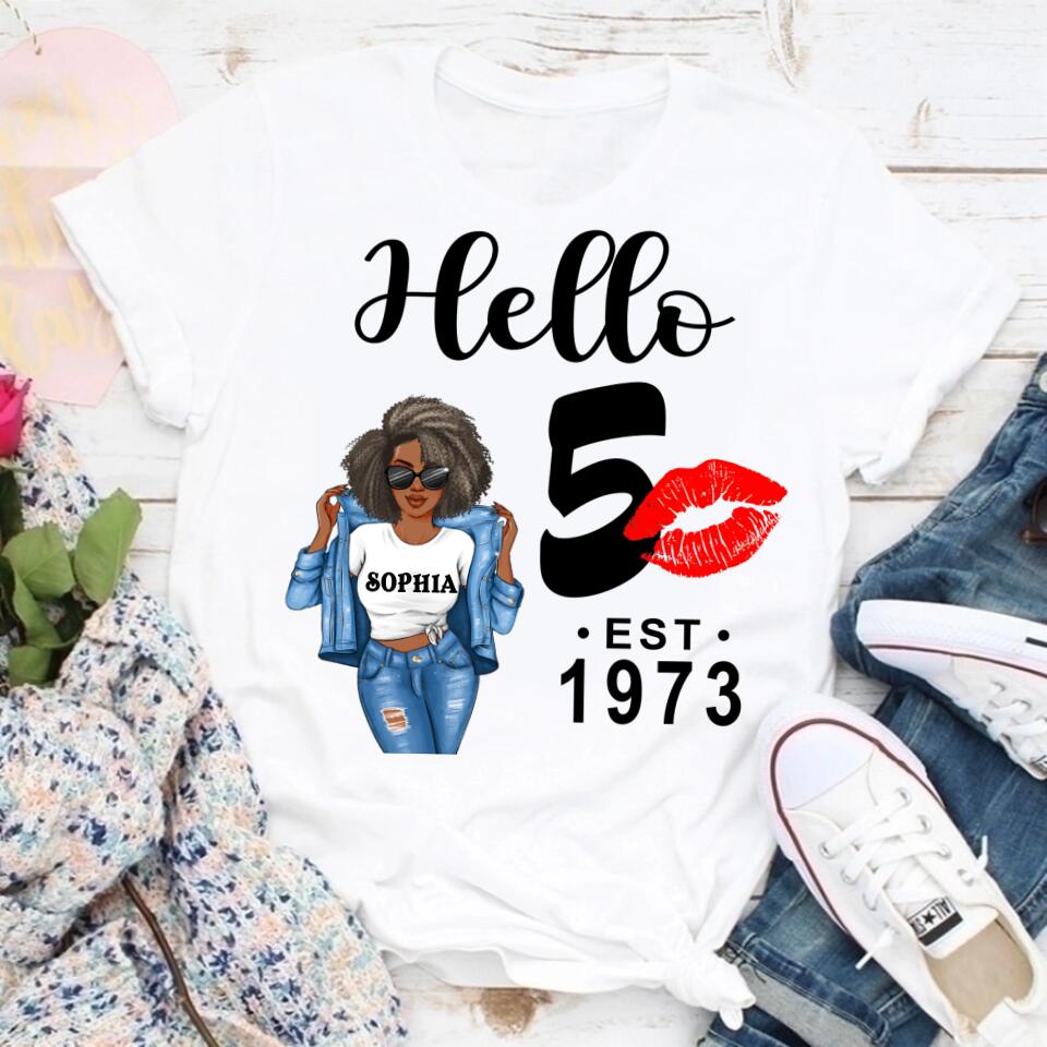 50th Birthday Shirts, Custom Birthday Shirts, Turning 50 Shirt, Gifts For Women Turning 50, 50 And Fabulous Shirt, 1973 Shirt, 50th Birthday Shirts For Her