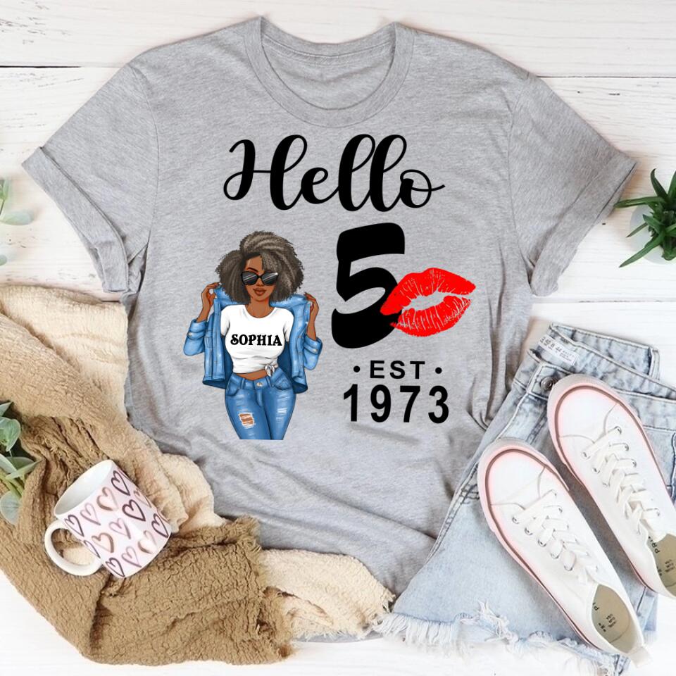 50th Birthday Shirts, Custom Birthday Shirts, Turning 50 Shirt, Gifts For Women Turning 50, 50 And Fabulous Shirt, 1973 Shirt, 50th Birthday Shirts For Her