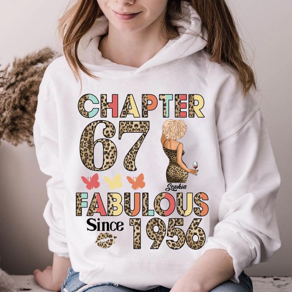 Chapter 67, Fabulous Since 1956 67th Birthday Unique T Shirt For Woman, Custom Birthday Shirt, Her Gifts For 67 Years Old , Turning 67 Birthday Cotton Shirt