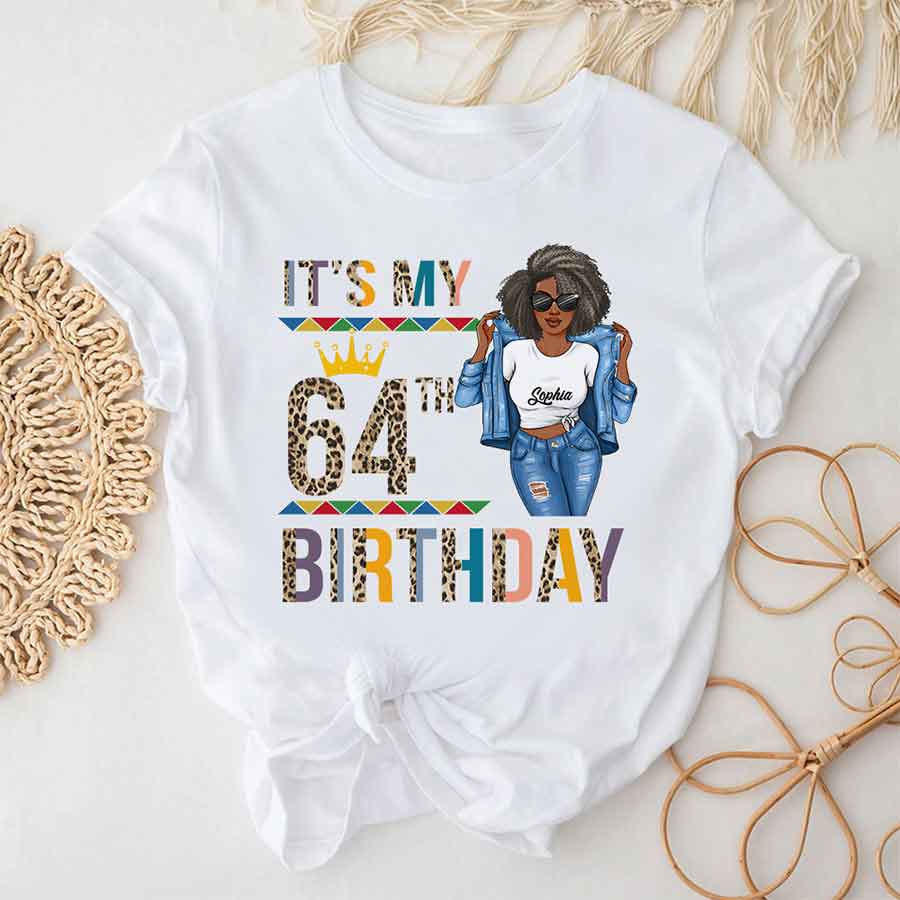 Personalized 64th Birthday Shirts, Custom Birthday Shirts, Turning 64 Shirt For Women, Turning 64 And Fabulous Shirt, Best Gifts For Women Turning 64-YPT-HCT