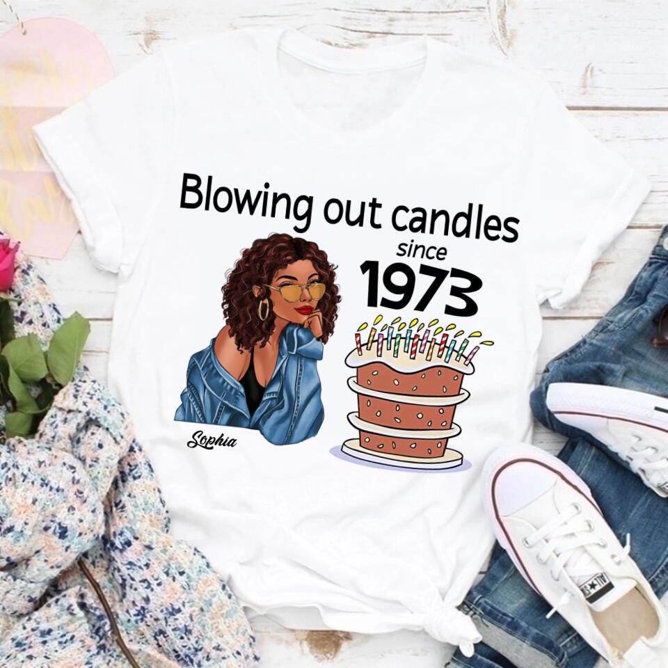 50th Birthday Shirts, Custom Birthday Shirts, Turning 50 Shirt, Gifts For Women Turning 50, 50 And Fabulous Shirt, 1973 Shirt, 50th Birthday Shirts For Her