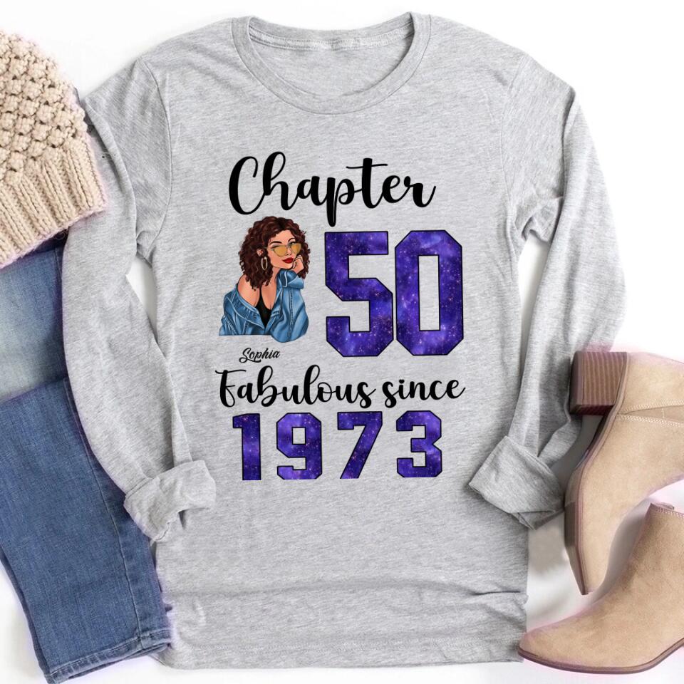 50th Birthday Shirts, Custom Birthday Shirts, Turning 50 Shirt, Gifts For Women Turning 50, 50 And Fabulous Shirt, 1973 Shirt, 50th Birthday Shirts For Her
