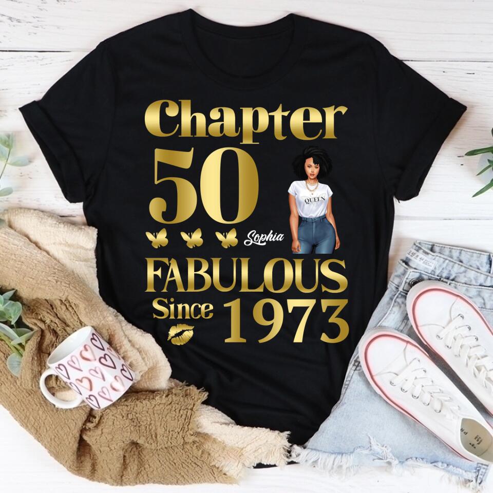 50th Birthday Shirts, Custom Birthday Shirts, Turning 50 Shirt, Gifts For Women Turning 50, 50 And Fabulous Shirt, 1973 Shirt, 50th Birthday Shirts For Her