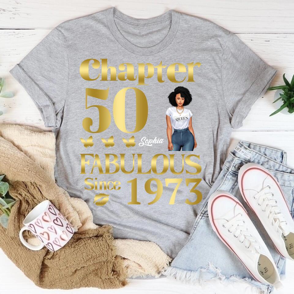 50th Birthday Shirts, Custom Birthday Shirts, Turning 50 Shirt, Gifts For Women Turning 50, 50 And Fabulous Shirt, 1973 Shirt, 50th Birthday Shirts For Her