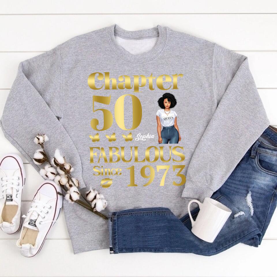 50th Birthday Shirts, Custom Birthday Shirts, Turning 50 Shirt, Gifts For Women Turning 50, 50 And Fabulous Shirt, 1973 Shirt, 50th Birthday Shirts For Her