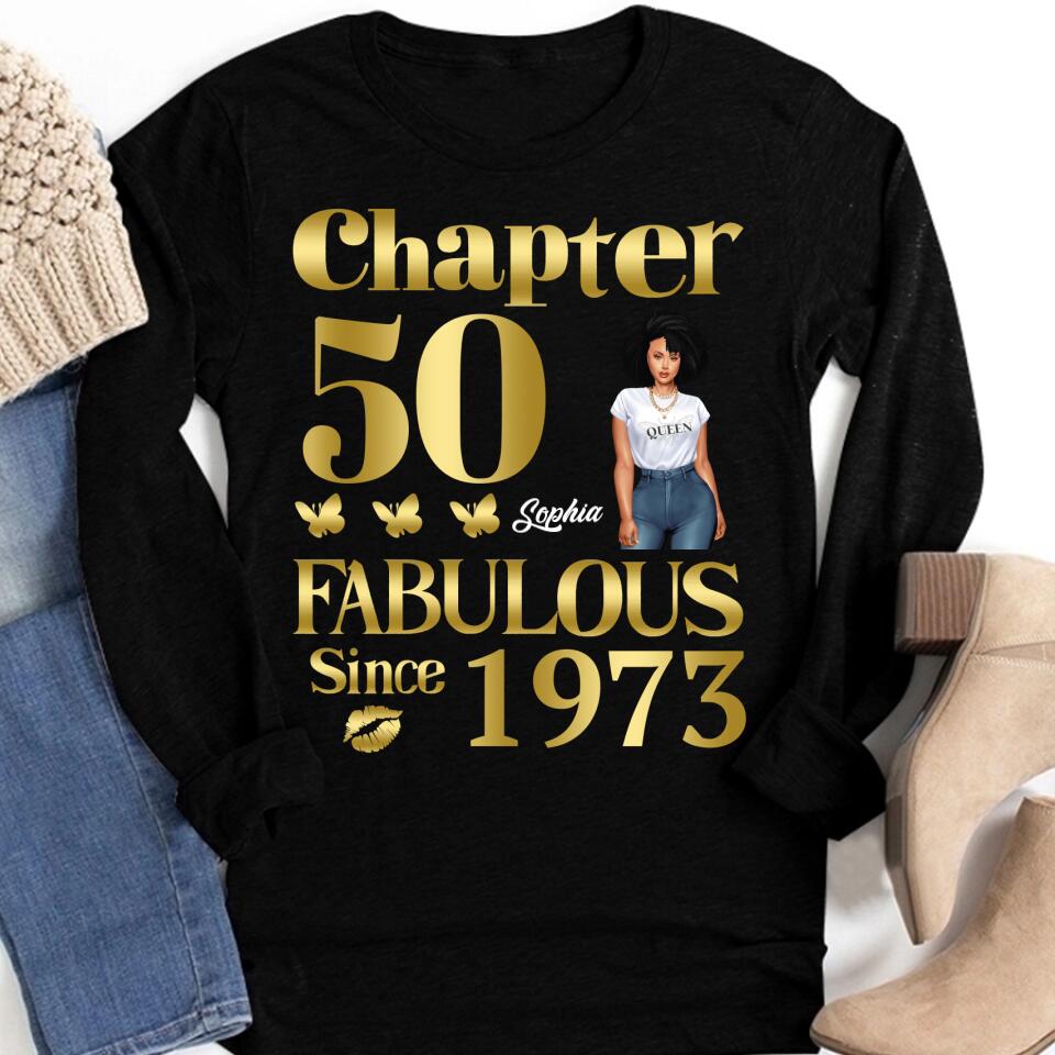 50th Birthday Shirts, Custom Birthday Shirts, Turning 50 Shirt, Gifts For Women Turning 50, 50 And Fabulous Shirt, 1973 Shirt, 50th Birthday Shirts For Her