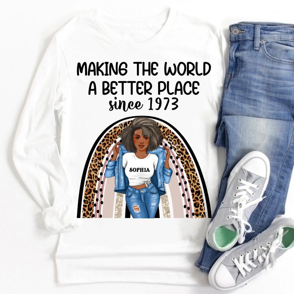 50th Birthday Shirts, Custom Birthday Shirts, Turning 50 Shirt, Gifts For Women Turning 50, 50 And Fabulous Shirt, 1973 Shirt, 50th Birthday Shirts For Her