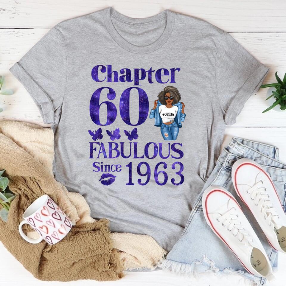 60th Birthday Shirts, Custom Birthday Shirts, Turning 60 Shirt, Gifts For Women Turning 60, 60 And Fabulous Shirt, 1963 Shirt, 60th Birthday Shirts For Her