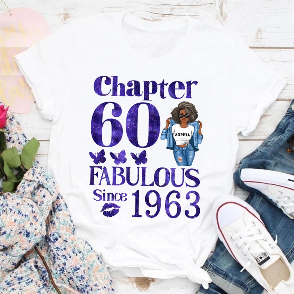 60th Birthday Shirts, Custom Birthday Shirts, Turning 60 Shirt, Gifts For Women Turning 60, 60 And Fabulous Shirt, 1963 Shirt, 60th Birthday Shirts For Her