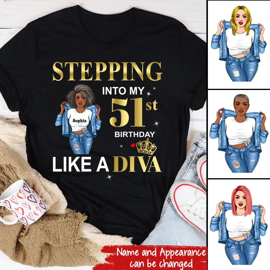 51st Birthday Shirts, Custom Birthday Shirts, Turning 51 Shirt, Gifts For Women Turning 51, 51 And Fabulous Shirt, 1972 Shirt, 51st Birthday Shirts For Her