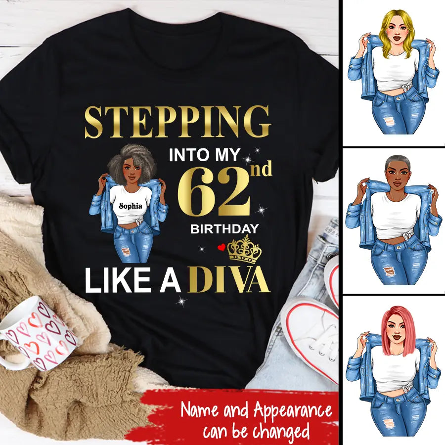 62nd Birthday Shirts, Custom Birthday Shirts, Turning 62 Shirt, Gifts For Women Turning 62, 62 And Fabulous Shirt, 1961 Shirt, 62nd Birthday Shirts For Her