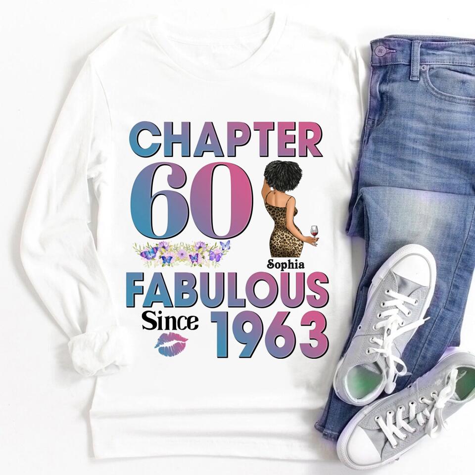 60th Birthday Shirts, Custom Birthday Shirts, Turning 60 Shirt, Gifts For Women Turning 60, 60 And Fabulous Shirt, 1963 Shirt, 60th Birthday Shirts For Her