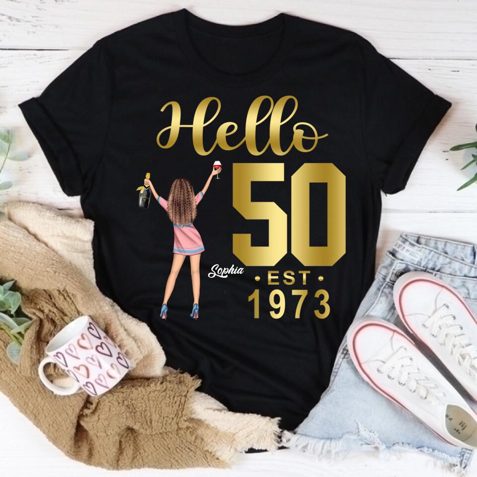 50th Birthday Shirts For Her, Personalised 50th Birthday Gifts, 1973 T Shirt, 50 And Fabulous Shirt, 50th Birthday Shirt Ideas, Gift Ideas 50th Birthday Woman