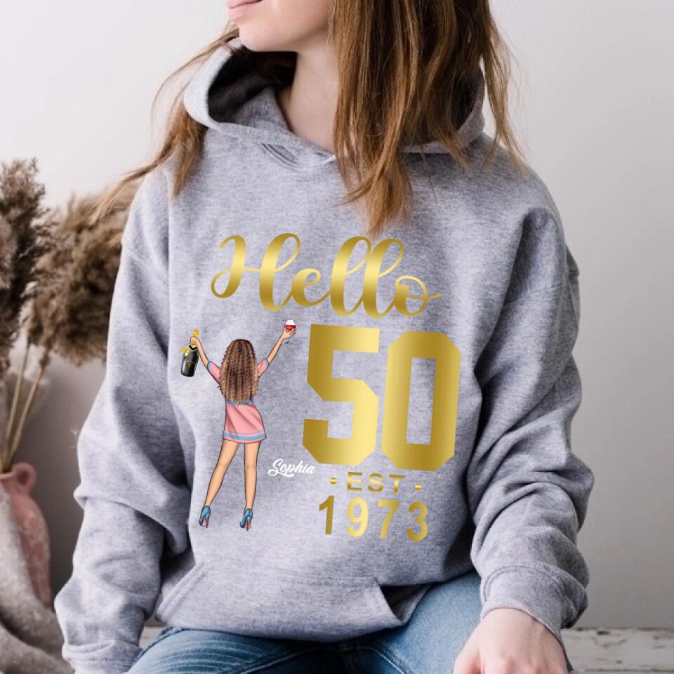 50th Birthday Shirts For Her, Personalised 50th Birthday Gifts, 1973 T Shirt, 50 And Fabulous Shirt, 50th Birthday Shirt Ideas, Gift Ideas 50th Birthday Woman