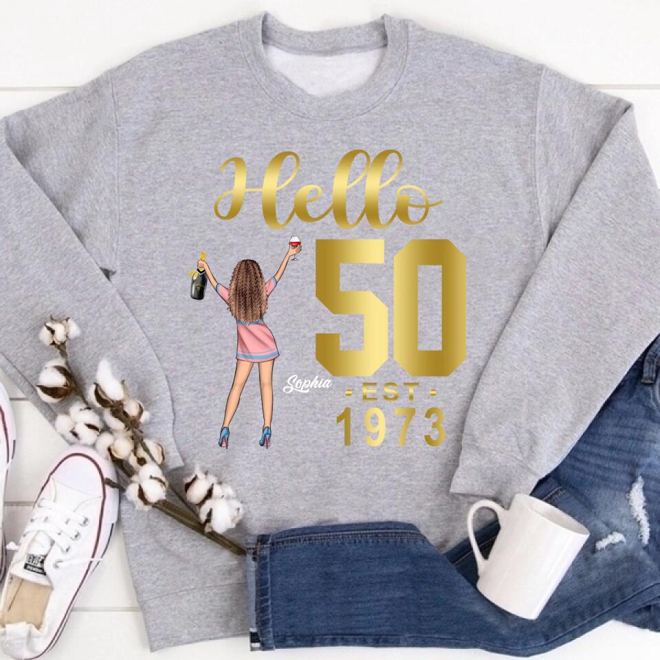 50th Birthday Shirts For Her, Personalised 50th Birthday Gifts, 1973 T Shirt, 50 And Fabulous Shirt, 50th Birthday Shirt Ideas, Gift Ideas 50th Birthday Woman