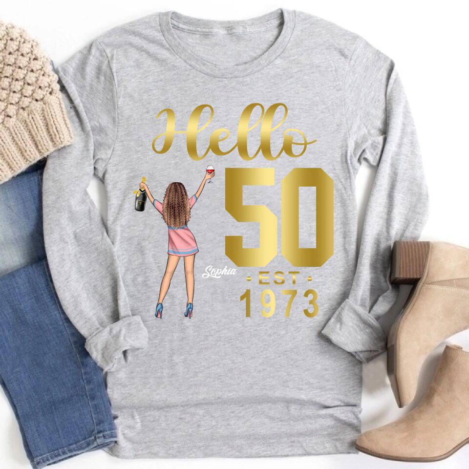 50th Birthday Shirts For Her, Personalised 50th Birthday Gifts, 1973 T Shirt, 50 And Fabulous Shirt, 50th Birthday Shirt Ideas, Gift Ideas 50th Birthday Woman