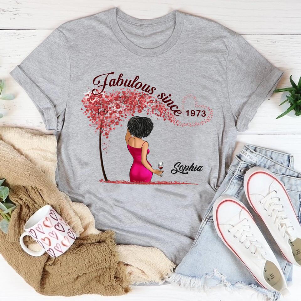 50th Birthday Shirts For Her, Personalised 50th Birthday Gifts, 1973 T Shirt, 50 And Fabulous Shirt, 50th Birthday Shirt Ideas, Gift Ideas 50th Birthday Woman
