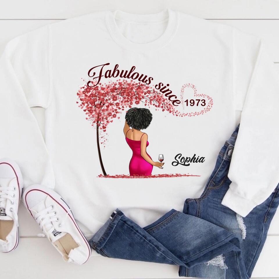 50th Birthday Shirts For Her, Personalised 50th Birthday Gifts, 1973 T Shirt, 50 And Fabulous Shirt, 50th Birthday Shirt Ideas, Gift Ideas 50th Birthday Woman