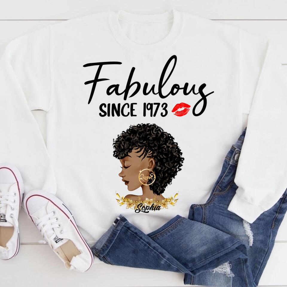 50th Birthday Shirts For Her, Personalised 50th Birthday Gifts, 1973 T Shirt, 50 And Fabulous Shirt, 50th Birthday Shirt Ideas, Gift Ideas 50th Birthday Woman