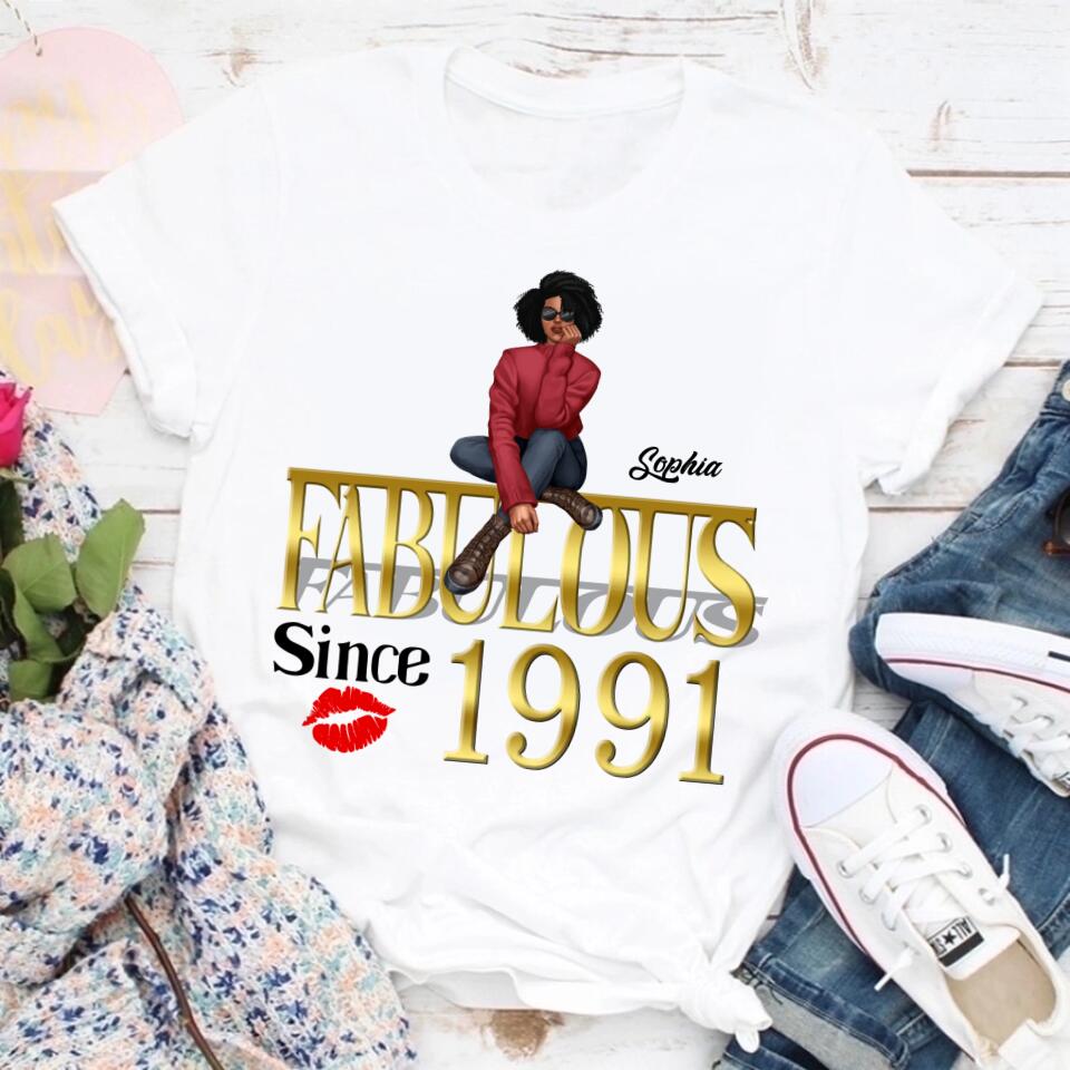 32nd birthday shirts for her, Personalised 32nd birthday gifts, 1991 t shirt, 32 and fabulous shirt, 32nd birthday shirt ideas, gift ideas 32nd birthday woman