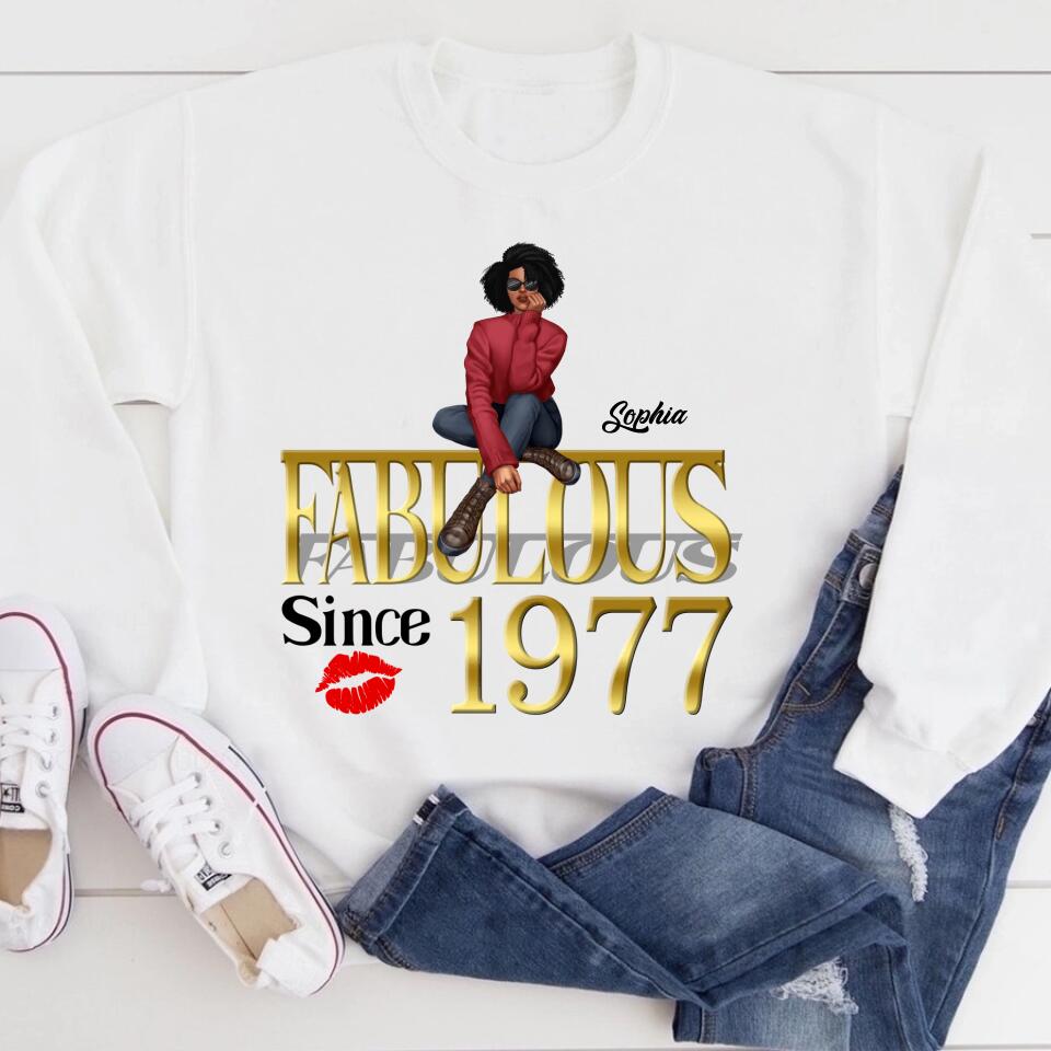 46th birthday shirts for her, Personalised 46th birthday gifts, 1977 t shirt, 46 and fabulous shirt, 46th birthday shirt ideas, gift ideas 46th birthday woman