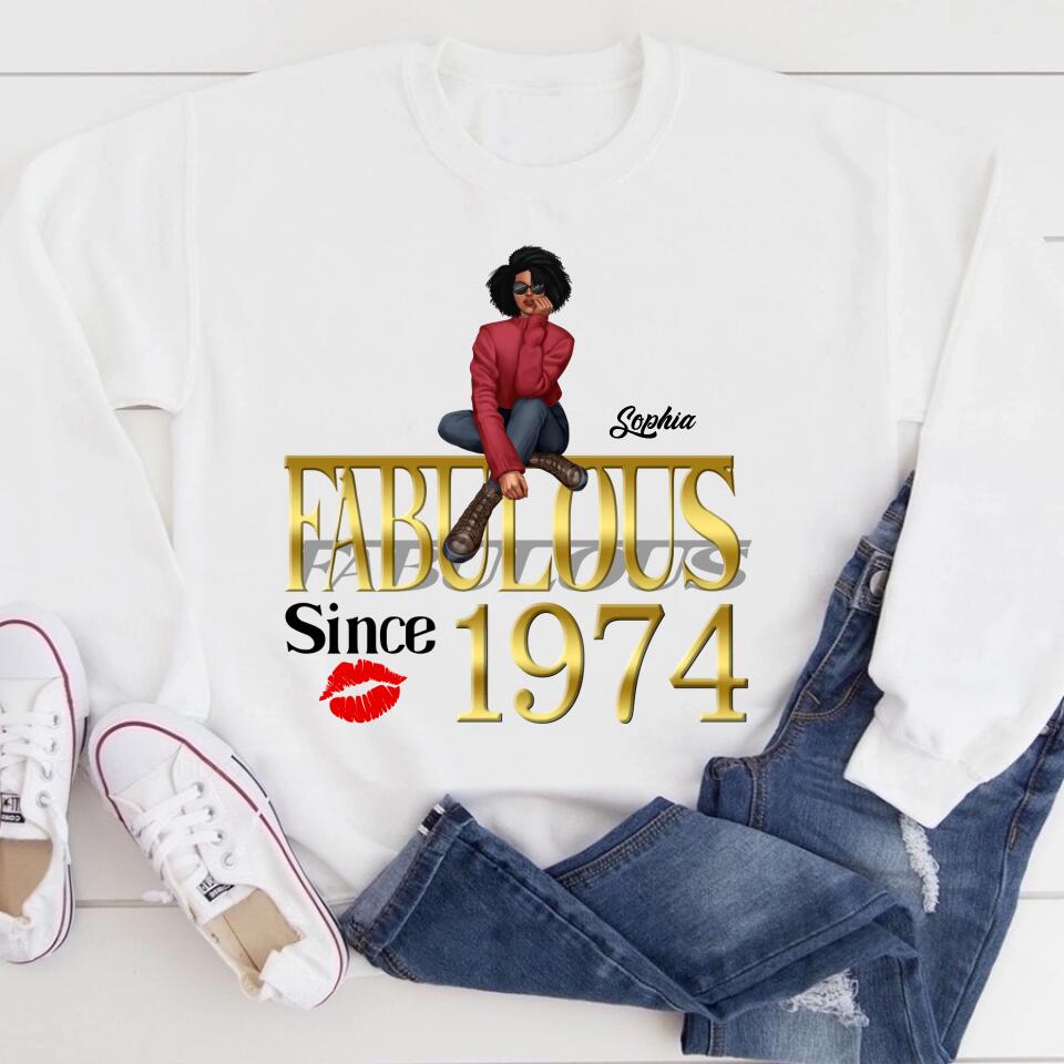 49th birthday shirts for her, Personalised 49th birthday gifts, 1974 t shirt, 49 and fabulous shirt, 49th birthday shirt ideas, gift ideas 49th birthday woman