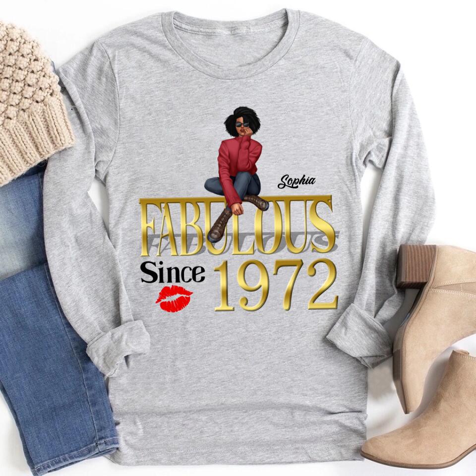 51st birthday shirts for her, Personalised 49th birthday gifts, 1972 t shirt, 51 and fabulous shirt, 51st birthday shirt ideas, gift ideas 51st birthday woman