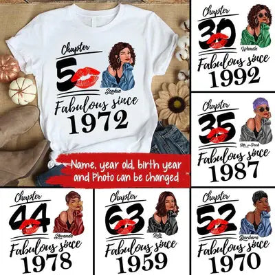50th Birthday Shirts For Her, Personalised 50th Birthday Gifts, 1973 T Shirt, 50 And Fabulous Shirt, 50th Birthday Shirt Ideas, Gift Ideas 50th Birthday Woman