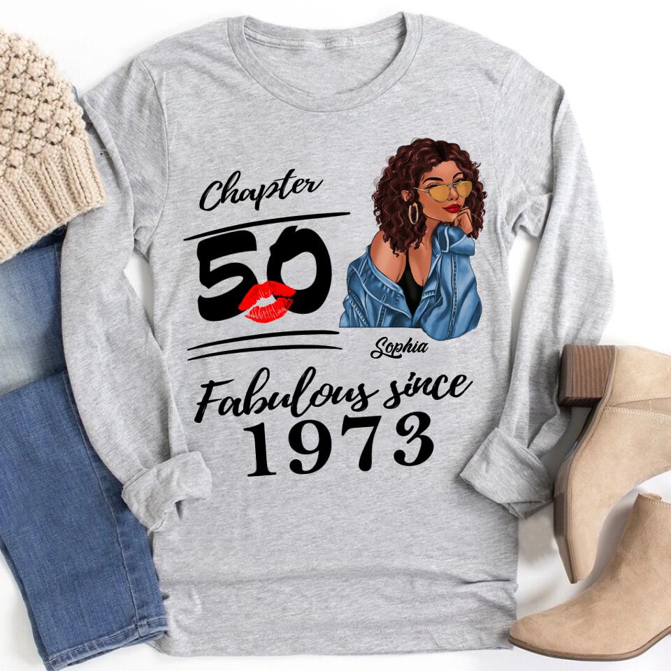 50th Birthday Shirts For Her, Personalised 50th Birthday Gifts, 1973 T Shirt, 50 And Fabulous Shirt, 50th Birthday Shirt Ideas, Gift Ideas 50th Birthday Woman