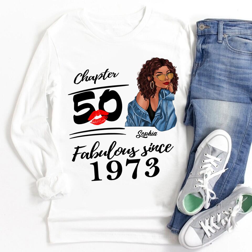 50th Birthday Shirts For Her, Personalised 50th Birthday Gifts, 1973 T Shirt, 50 And Fabulous Shirt, 50th Birthday Shirt Ideas, Gift Ideas 50th Birthday Woman