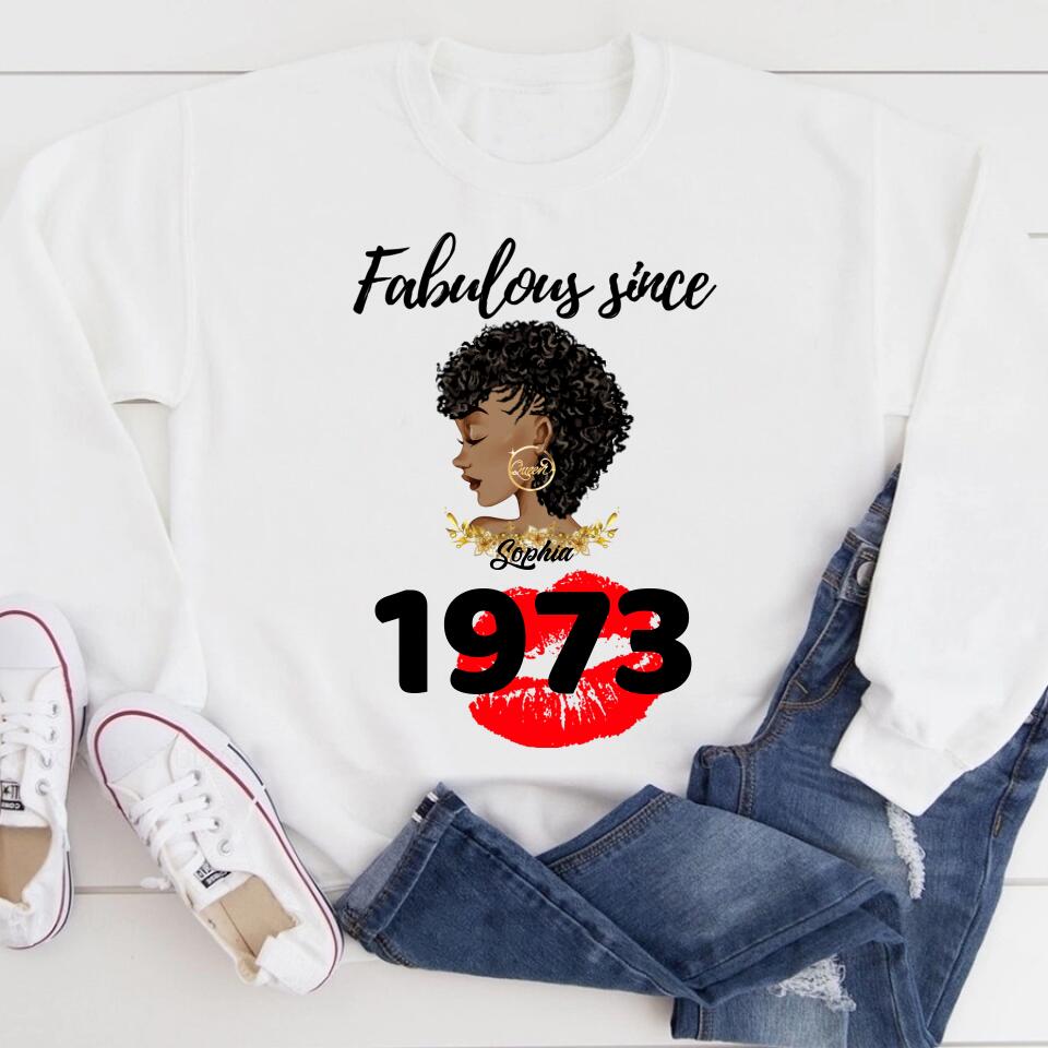 50th Birthday Shirts For Her, Personalised 50th Birthday Gifts, 1973 T Shirt, 50 And Fabulous Shirt, 50th Birthday Shirt Ideas, Gift Ideas 50th Birthday Woman