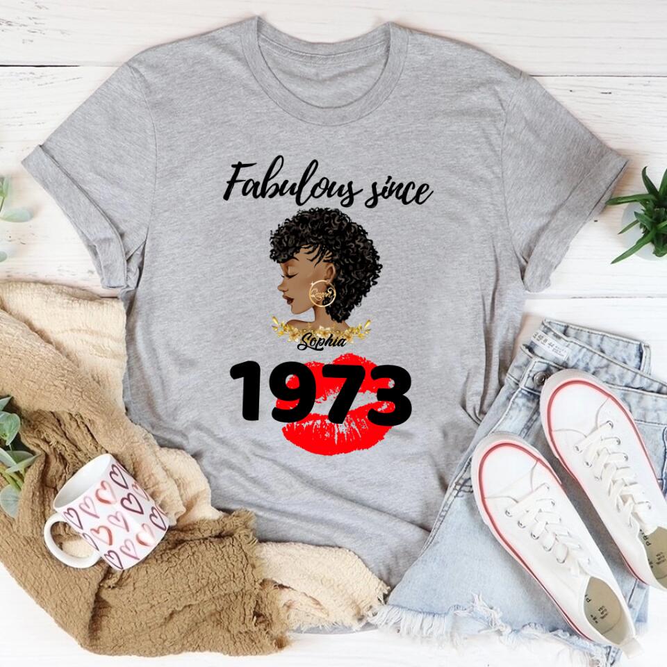 50th Birthday Shirts For Her, Personalised 50th Birthday Gifts, 1973 T Shirt, 50 And Fabulous Shirt, 50th Birthday Shirt Ideas, Gift Ideas 50th Birthday Woman