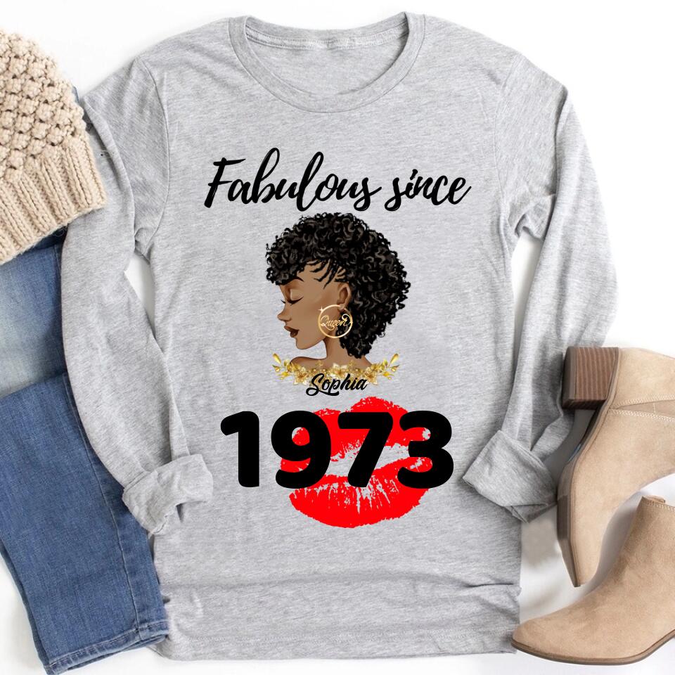 50th Birthday Shirts For Her, Personalised 50th Birthday Gifts, 1973 T Shirt, 50 And Fabulous Shirt, 50th Birthday Shirt Ideas, Gift Ideas 50th Birthday Woman