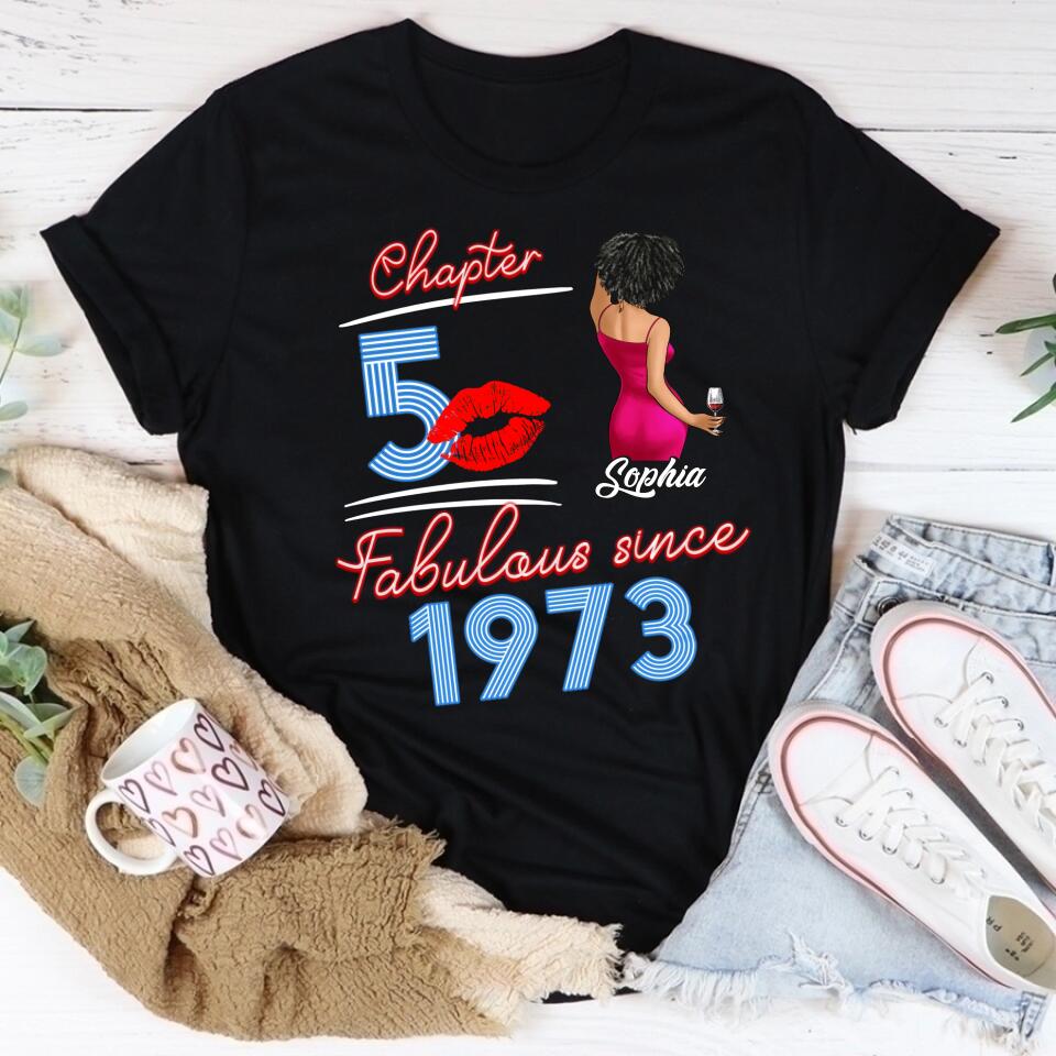 50th Birthday Shirts, Custom Birthday Shirts, Turning 50 Shirt, Gifts For Women Turning 50, 50 And Fabulous Shirt, 1973 Shirt, 50th Birthday Shirts For Her