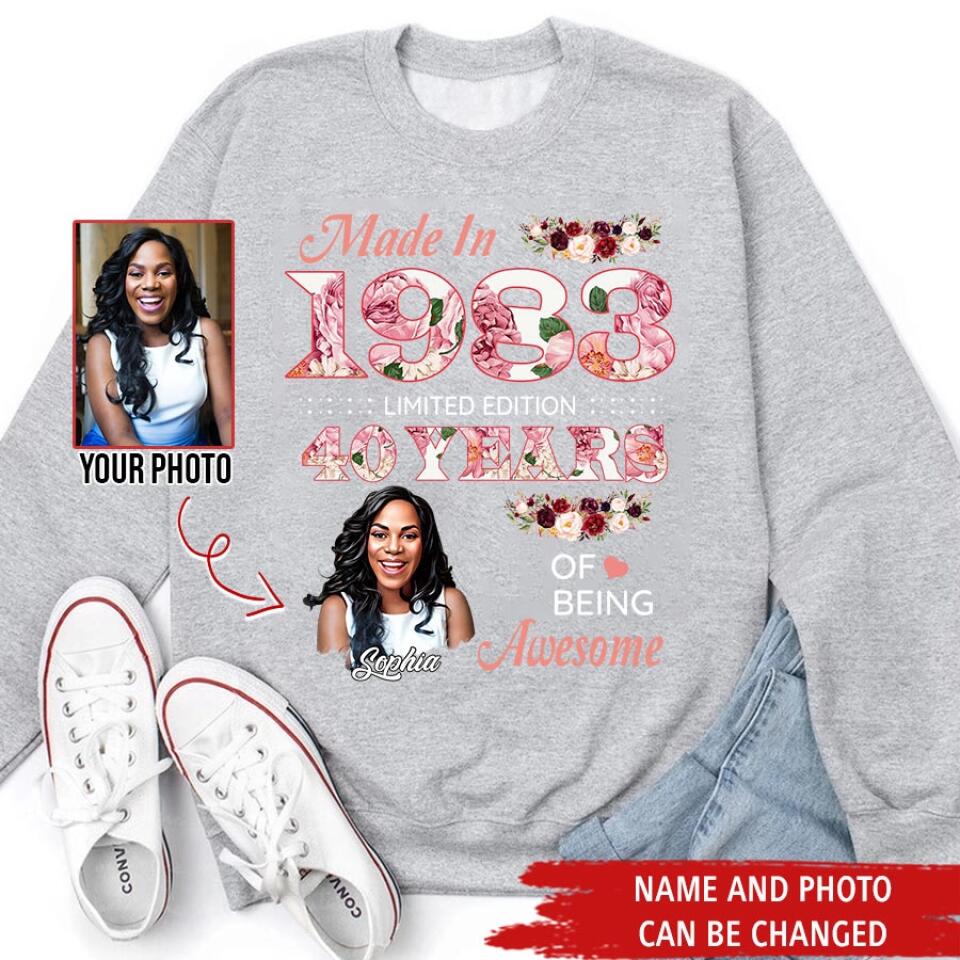 40th Birthday Shirts, Custom Birthday Shirts, Turning 40 Shirt, Gifts For Women Turning 40, 40 And Fabulous Shirt, 1983 Shirt